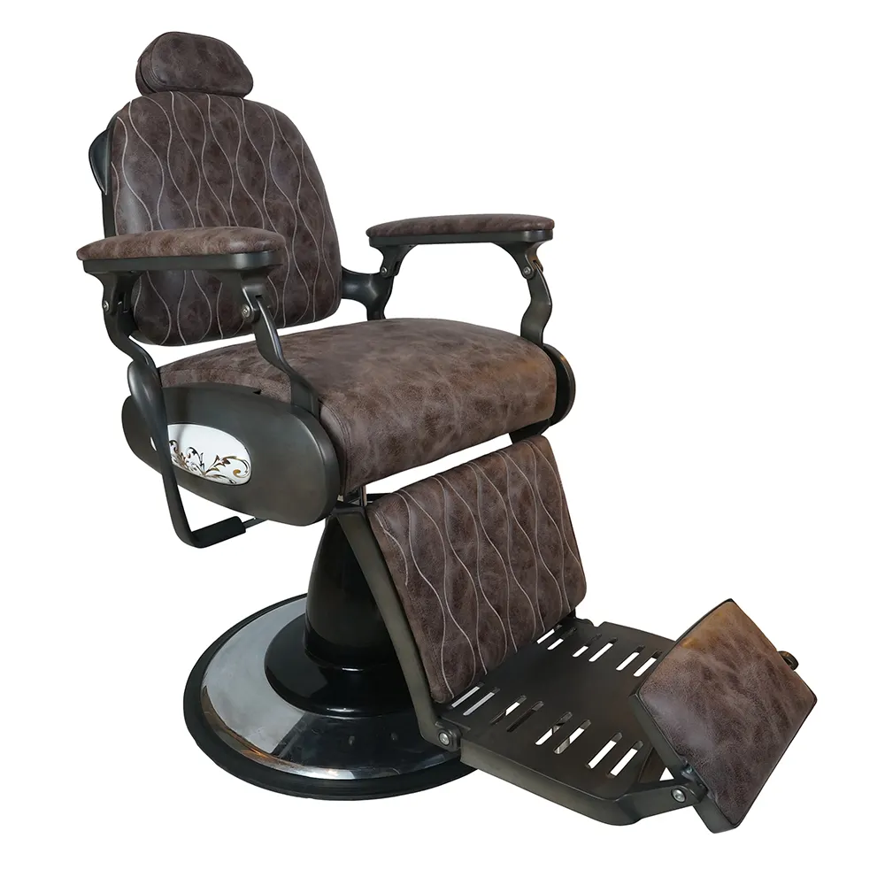 En çok satan kuaför sandalyeleri deri en kaliteli Vintage hidrolik Salon berber koltuğu