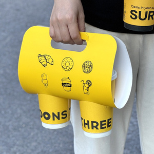 Porte-<span class=keywords><strong>gobelet</strong></span> à <span class=keywords><strong>café</strong></span> jetable prêt à l'emploi personnalisé 1/2/4 tasse avec poignée - Product Image 3