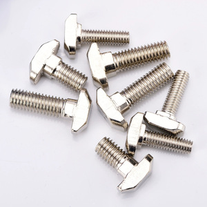T <b>Bolt</b> Profile Fasteners M6 M8 M10 Nickel Plated Hex <b>Flange</b> Head For Aluminum Alloy Square Tube Industrial Use - Product Image 1
