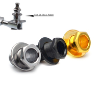 6 Set Ferrule & Sekrup Pemasangan Berulir Hex untuk Mesin Tuner Gitar Sealed-gear Silver Black Gold