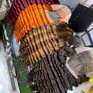 <span class=keywords><strong>Parrucca</strong></span> Glueless 100% <span class=keywords><strong>Capelli</strong></span> Umani Brasiliani Vergini, <span class=keywords><strong>Parrucca</strong></span> Frontale in Pizzo Originale Vietnamita Deep Wave per Donne Nere, <span class=keywords><strong>Parrucca</strong></span> HD Full Lace Frontal - Product Image 2