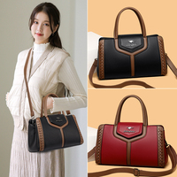 Sac à Main d'Été Tendance pour Femmes Style Preppy en Cuir PU, Sac Bandoulière et Porté Épaule avec Rivets et Fermeture Éclair – Vente en Gros