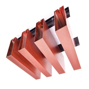 Controsoffitto in legno a strisce di metallo per controsoffitto in alluminio e soffitto lineare Design controsoffitto per Hall Mall Shop cucina - Product Image 1