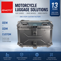 F2-MOTO Moto Meilleure valise arrière élégante et étanche en alliage d'aluminium Top Box Grande capacité Valise arrière de locomotive 25L-100L