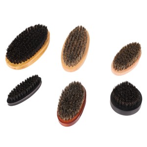 Brosse à barbe en poils de <span class=keywords><strong>blaireau</strong></span> 100% naturels en bambou de haute qualité avec logo personnalisé, vente en gros, pour hommes, ensemble de soin de la barbe avec peigne - Product Image 3