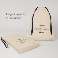 Tas Serut Katun Custom Fashion, Tas Pembungkus Sepatu, Dompet, Tas Tangan, Kantong Debu dari Katun Twill Muslin dengan Cetak Logo Custom Mewah