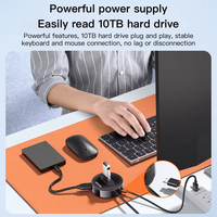 SAMZHE Hub USB 2.0 de 4 Puertos, Divisor Multipuerto USB A, Adaptador de Expansión de Datos de Alta Velocidad para Laptop, PC, Teclado, Ratón, Memoria USB