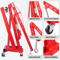 Palans de levage pliables certifiés CE de 2 tonnes pour atelier |   Chariot élévateur hydraulique à 6 roues pour la réparation automobile en garage |   Prix d'usine