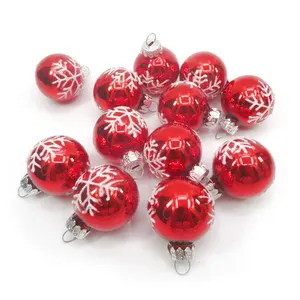 Glasschristmas trang trí mặt dây chuyền bóng kỳ nghỉ sự kiện trang trí Giáng sinh glassball