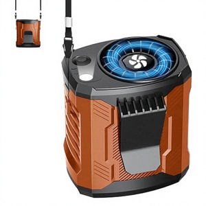 Ventilateur portable USB COTOP rechargeable, petit ventilateur de cou à clipser, mini turbo pour t-shirt, support de téléphone, cordon, lumière, 7000 tr/min, pour le bureau - Product Image 4