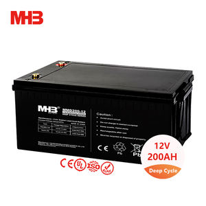 Mhb MMD200-12 태양광 골프 카트 12v 200ah <span class=keywords><strong>Agm</strong></span> 20hr 태양광 충전 무보수 납산 딥 사이클 배터리 가격 - Product Image 1