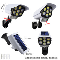 Cámara de Vigilancia Solar con Luz LED para Exteriores, Sensor de Movimiento, Lámpara de Pared, Iluminación de Seguridad, Farola