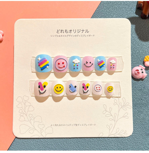 <span class=keywords><strong>Faux</strong></span> ongles en ABS de petite taille à la mode pour enfants, embossés, à presser, couvrant entièrement, motif de dessin animé, 12 pièces, pointes d'ongles pour - Product Image 4