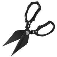 Ciseaux de cuisine robustes, lame en acier inoxydable 420J2, 12 cm, poignée en aluminium double puissance, lavables au lave-vaisselle, pour viande, volaille, légumes