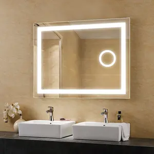 Espelhos de banheiro iluminados do hotel led