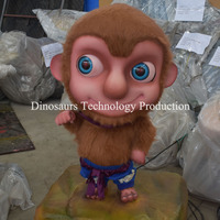 Modèle de singe animatronique de dessin animé pour aire de jeux pour enfants, robot animal de dessin animé personnalisé pour divertir les enfants