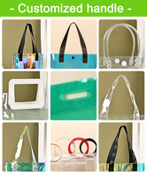 UIOWIO Vente en gros de sacs fourre-tout en PVC transparent réutilisables de haute qualité avec logo personnalisé, sacs de voyage, sacs de shopping, sacs cadeaux