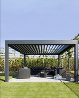 Pergola électrique à lames orientables en alliage d'aluminium durable toutes saisons, finition thermolaquée, pour balcon et terrasse, fournie par le fabricant