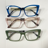 Lunettes optiques œil de chat en acétate épais, lunettes de mode pour hommes et femmes, lunettes de protection des yeux, prêtes pour la lecture
