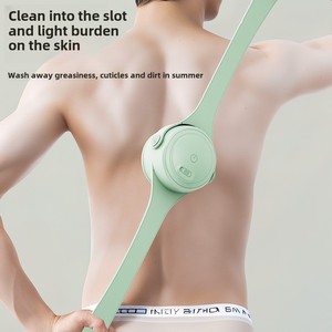 Wholesale New Arrivals Silicone Scrubber Soft Rechargeable Shower <b>Brush</b> Long Handheld Body <b>Scrub</b> - Product Image 3