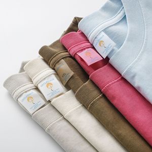 Fabricantes de ropa, moda lavada <span class=keywords><strong>Vintage</strong></span> personalizada, colección de verano de Color sólido, camiseta de manga corta de 270 gramos, 100% algodón - Product Image 2