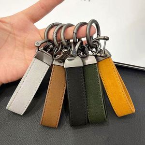 High Quality Colorful Blank Keychain PU <b>Key</b> <b>Ring</b> Car Leather Keychains - Product Image 4