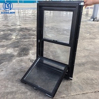 Fenêtres PVC à double battant à ouverture verticale, faciles à nettoyer, durables, en UPVC, pour la construction neuve – Vente chaude usine