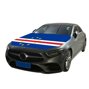 Cubierta de capó de coche Nacional asequible bandera <span class=keywords><strong>Cabo</strong></span> <span class=keywords><strong>Verde</strong></span> cubierta de motor de coche bandera venta directa de fábrica tela de poliéster - Product Image 1