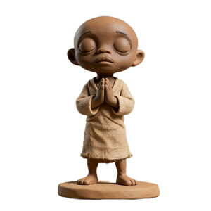 Figurine de <span class=keywords><strong>Bouddha</strong></span> à tête oscillante - Artisanat en résine sereine pour la méditation et la décoration intérieure - Product Image 4