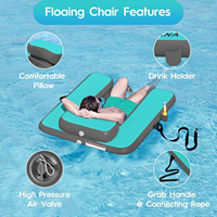 Chaise longue gonflable en PVC de haute qualité, portable, adaptée aux piscines, aux lacs et aux plages