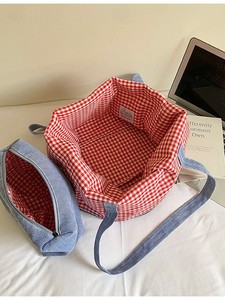 Bolso de Hombro de Mezclilla Vintage Casual y Elegante de Han Faner para Chicas, de Doble Cara, para Viajes, Estudiantes Universitarias, Estilo Artístico Coreano - Product Image 3