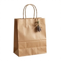 Sacs cadeaux en papier brun avec poignées, en gros, pour les courses, les anniversaires, les mariages, les fêtes, écologiques, durables, réutilisables, sacs en papier kraft