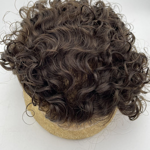 Hollywood <b>Mens</b> Bleached Knots Natural Wave Human Hair <b>Wigs</b> Male Toupee Piece Hair System Hair for Best Price Good Quality#2 - Product Image 2