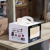 Boîte Cadeau Alimentaire Rectangulaire de Mariage, Boîte à Gâteaux avec Fenêtre, Taille Personnalisée, en Gros