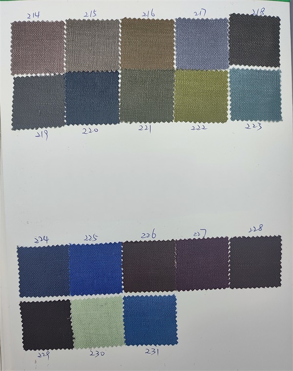 Linen color card