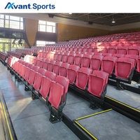 Système de Places Rétractables pour Gymnase Avant Sports, Tribune Télescopique, Fauteuil Pliant d'Auditorium, Gradins Modulaires Intérieurs et Mobiles