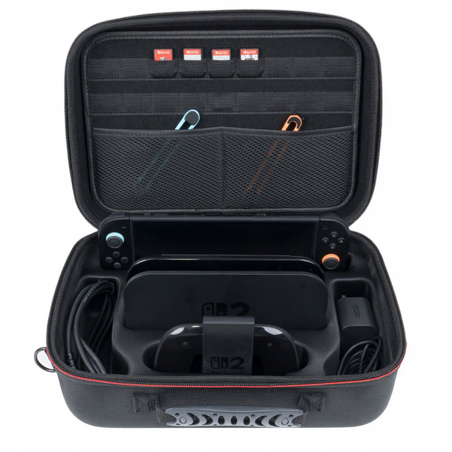 Carrying Case for Nintendo Switch 2/Switch OLED Protective Hardshell Messenger Bag for Console, 2 Controller, Dock, AC Adapter