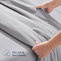 Ensemble de couette rafraîchissante 4 pièces avec tissu respirant et anti-humidité, double face, ensemble de literie toutes saisons