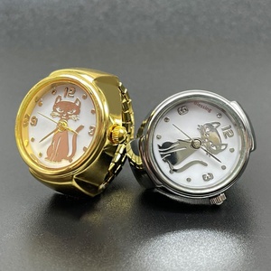 Montre Bague Tendance pour Femme, Luxe, Quartz Analogique, Cadran Rond, Plaqué Or, Réglable, Élastique, Vente en Gros - Product Image 1