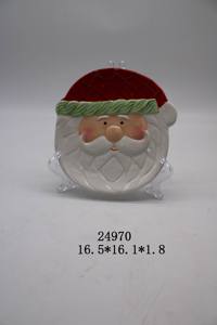 Рождественские тарелки для закусок и соусов, керамический набор для закусок с Дедом Морозом, тарелки для десертов, фруктов, салатов, соусники, миски - Product Image 6