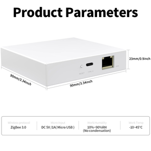 <span class=keywords><strong>Passerelle</strong></span> TONGOU Tuya <span class=keywords><strong>Zigbee</strong></span> 3.0, connexion filaire pour les produits domotiques, prend en charge jusqu'à 200 appareils connectés - Product Image 2