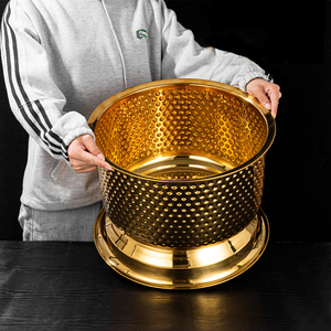 Kim Loại Rượu Sâm Banh Xô Đá Với Đứng Thép Không Gỉ 304 22L Công Suất Lớn Cách Điện Cho Rượu Vang Người Bảo Vệ Cho Home & Đảng - Product Image 5