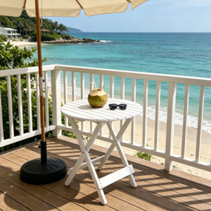 Table d'appoint pliante minimaliste à deux niveaux en bois <span class=keywords><strong>de</strong></span> sapin, bureau <span class=keywords><strong>de</strong></span> rangement multifonctionnel pour le camping en plein air, le <span class=keywords><strong>jardin</strong></span>, la décoration <span class=keywords><strong>de</strong></span> balcon - Product Image 4