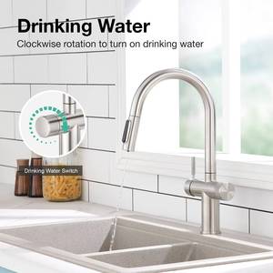 3 Way CUPC Drinking Pull Out 304 Stainless Steel Reverse Osmosis Water Filter Kitchen Faucet - Product Image 3