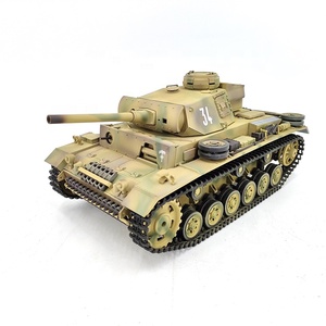 COOLBANK Modèle de char de combat allemand <span class=keywords><strong>Panzer</strong></span> Kampfwagen <span class=keywords><strong>III</strong></span> à l'échelle 1/16, modèle militaire RC, jouet télécommandé 2.4G, cadeaux - Product Image 1