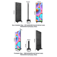 Afficheur LED portable pliable pour usine, affichage multi-écrans connectés pour grand mur vidéo LED