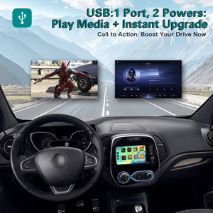 Caja Inalámbrica Apple MMI Carplay Android Auto <span class=keywords><strong>para</strong></span> Renault Captur 2014-2019, Interfaz Multimedia de Navegación con Cámara de Reversa - Product Image 5