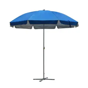 Effen Kleur Blauwe Zon Paraplu Op Maat Parasol Grote Parasol Strandparasol