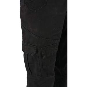 กางเกงยีนส์คาร์โก้หนังแท้ MPM5590 สีดำสำหรับผู้ชาย ปี 2025  พร้อมแผ่นเกราะ CE  เสริมใยอะรามิดดูปองท์ สำหรับขี่มอเตอร์ไซค์และแข่งรถ - Product Image 4