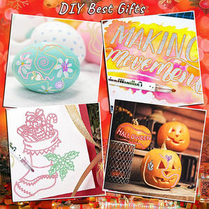 Graffiti Schimmer-Marker Selbstkonturierende Metallic-Konturenmarker Stifte, Doppellinien-Konturenstifte für Kunst Handbuch Zeichnen - Product Image 3